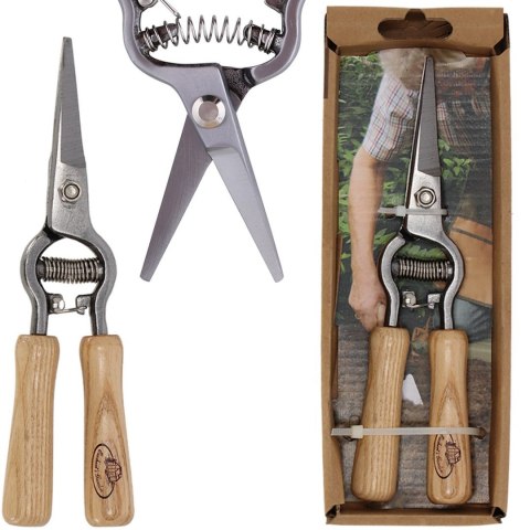 Nożyce ogrodowe z drewnianą rączką