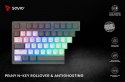 Klawiatura mechaniczna bezprzewodowa PHENIX WHITE Gateron Red Pro, Pudding