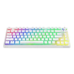 Klawiatura mechaniczna bezprzewodowa PHENIX WHITE Gateron Yellow, Pudding