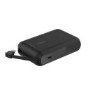 PowerBank BoostCharge 10k mAh 20w wbudowany kabel-C, port-C, czarny