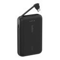 PowerBank BoostCharge 10k mAh 20w wbudowany kabel-C, port-C, czarny