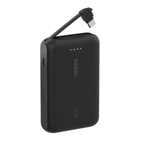 PowerBank BoostCharge 10k mAh 20w wbudowany kabel-C, port-C, czarny