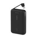 PowerBank BoostCharge 10k mAh 20w wbudowany kabel-C, port-C, czarny