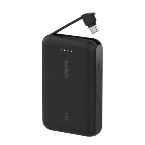 PowerBank BoostCharge 10k mAh 20w wbudowany kabel-C, port-C, czarny