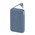 PowerBank BoostCharge 10k mAh 20w wbudowany kabel-C, port-C, niebieski
