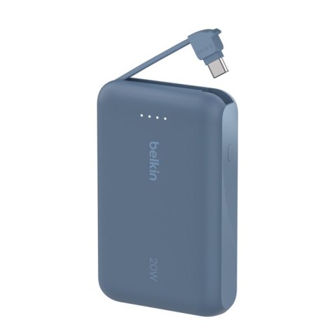 PowerBank BoostCharge 10k mAh 20w wbudowany kabel-C, port-C, niebieski