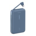 PowerBank BoostCharge 10k mAh 20w wbudowany kabel-C, port-C, niebieski