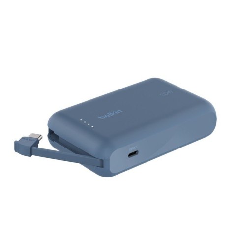 PowerBank BoostCharge 10k mAh 20w wbudowany kabel-C, port-C, niebieski