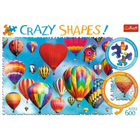 Puzzle - 600 Crazy Shapes - Kolorowe balony - Trefl 11112