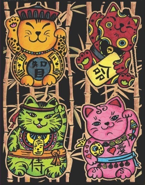 Kolorowanka Welw. A4 Kotki Szczęścia