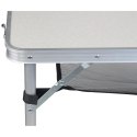 STOLIK TURYSTYCZNY SKŁADANY KEMPINGOWY 120x60x70/62/55CM 4 KRZESŁA I PÓŁKA
