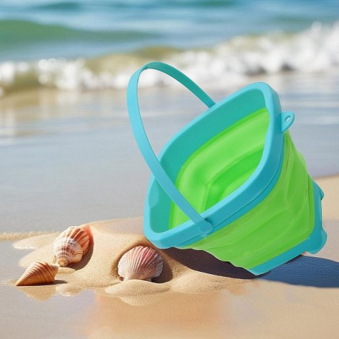 WIADERKO DO PIASKU SKŁADANE KWADRATOWE ZIELONE