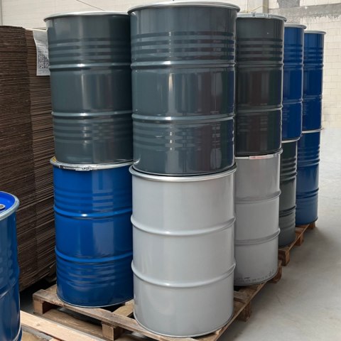 Beczka stalowa metalowa OH 212L zdejmowane wieko z korkami 2 i 3/4 - MIX KOLORÓW