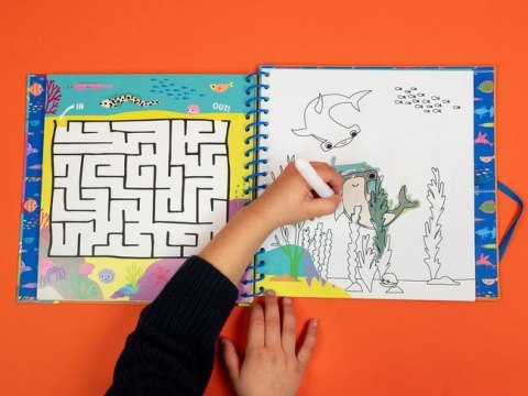 Ocean Magiczna Kolorowanka Wodna z Zadaniami