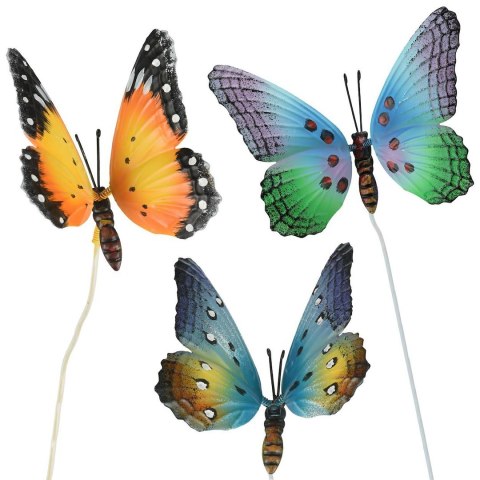Dekoracja ogrodowa do wbicia Motyl 3 szt