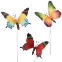 Dekoracja ogrodowa do wbicia Motyle 3 szt