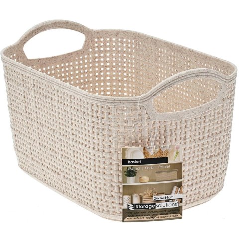 Koszyk do przechowywania beżowy 24x16xh14 cm