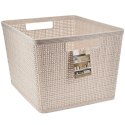 Koszyk do przechowywania beżowy 35x29x22 cm