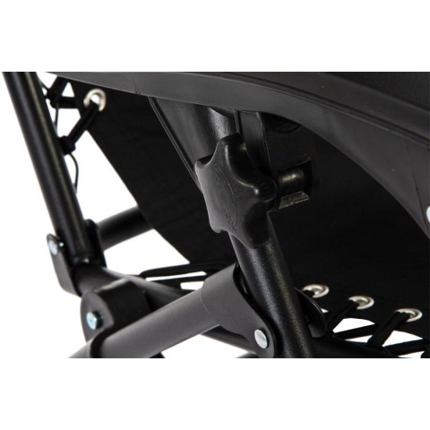 LEŻAK OGRODOWY SKŁADANY WIELOFUNKCYJNY Z ZAGŁÓWKIEM BLISS CZARNY