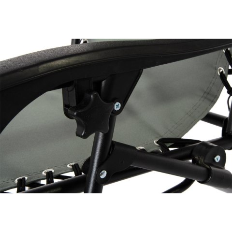 LEŻAK OGRODOWY SKŁADANY WIELOFUNKCYJNY Z ZAGŁÓWKIEM BLISS SZARY