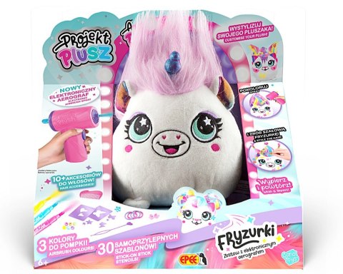 Maskotka Projekt Plusz Fryzurki - Zestaw z elektronicznym aerografem - Księżniczka