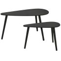 Zestaw dwóch stolików pomocniczych czarne