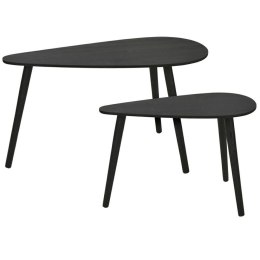 Zestaw dwóch stolików pomocniczych czarne