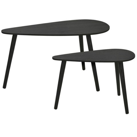 Zestaw dwóch stolików pomocniczych czarne