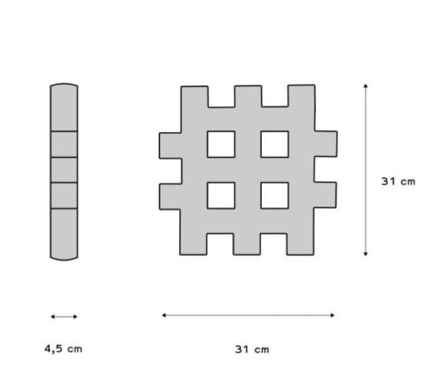 Klocki Waffle maxi 24 elementy