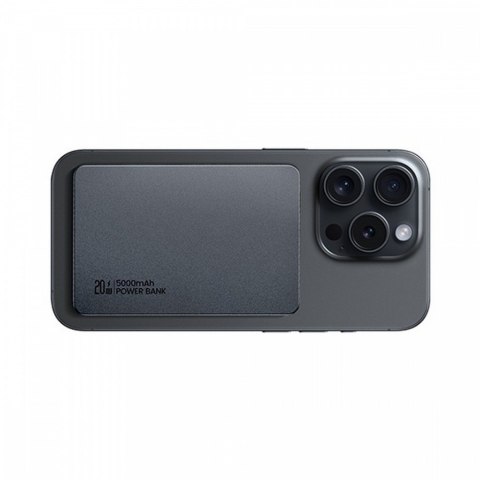 PowerBank 5000mAh 20W Indukcyjny Magsafe PD Fast Charge tytanowy