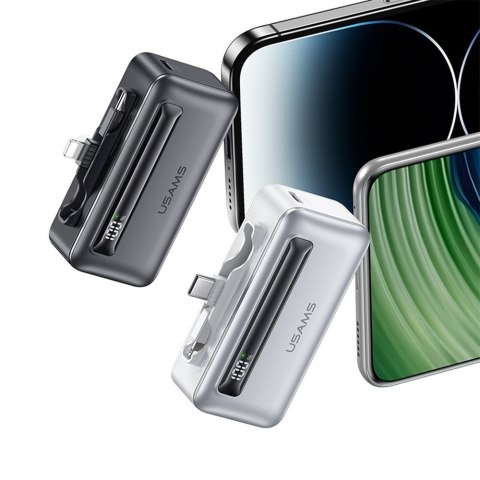 Powerbank 4500mAh 20W USB-C/Lightning Fast Charge szary