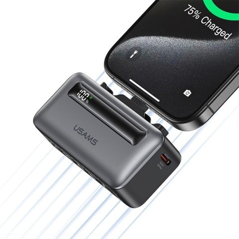 Powerbank 4500mAh 20W USB-C/Lightning Fast Charge szary