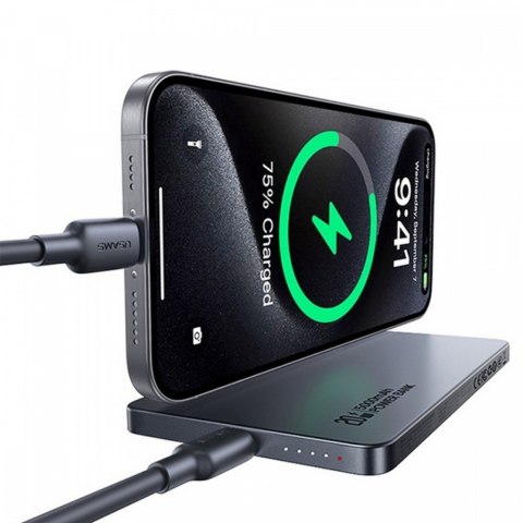 Powerbank 5000mAh 20W indukcyjny Magsafe PD Fast Charge szary