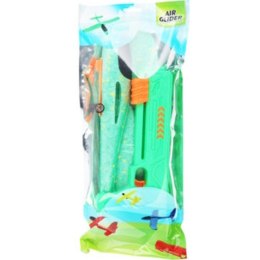 SAMOLOT STYROPIANOWY Z WYRZUTNIĄ 32x34CM ZIELONY