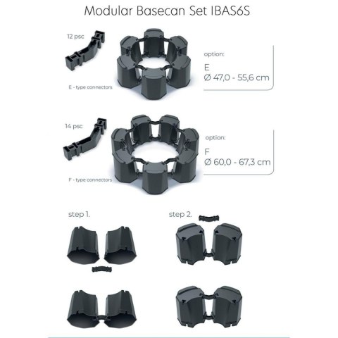 PODSTAWA DO ZBIORNIKA NA WODĘ DESZCZÓWKĘ MODULAR 6 BASECAN ANTRACYT