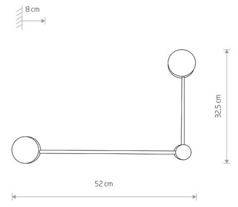 Kinkiet ORBIT L Czarny 2xGX53
