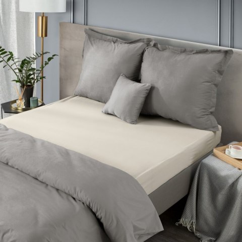 Prześcieradło JERSEY beżowe 90x200 +25cm