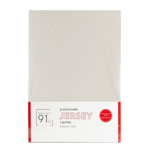 Prześcieradło JERSEY beżowe 90x200 +25cm