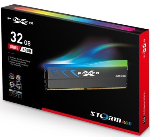 Pamięć DDR5 XPOWER Storm RGB 32GB/6000 1*32GB CL38 szara