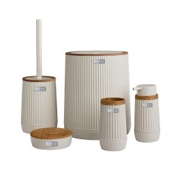 Zestaw łazienkowy 5 el Nida beż drewno