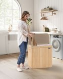 Bambusowy kosz na pranie z pokrywą 150 L