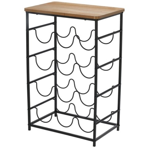 Stojak na wino z brązowym blatem 40x26xh60 cm