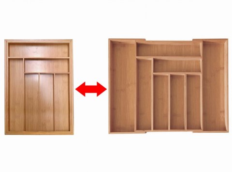 WKŁAD / ORGANIZER DO SZUFLADY NA SZTUĆCE ROZSUWANY KRISBERG KS-2547