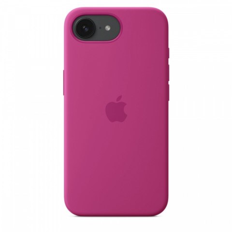 Etui silikonowe do iPhonea 16e - żywy róż