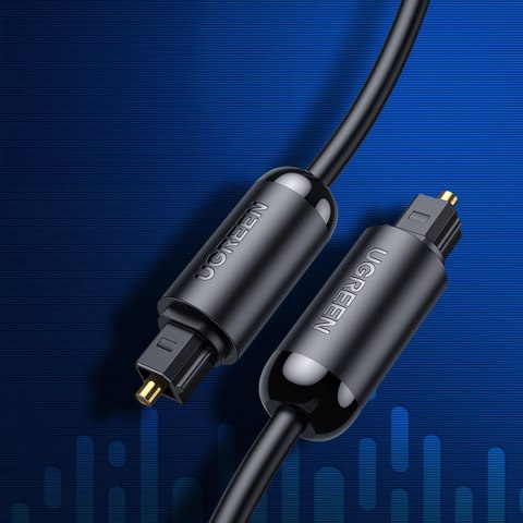 Kabel przewód optyczny audio Toslink SPDIF 1m - czarny