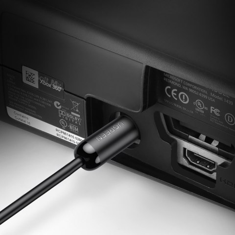 Kabel przewód optyczny audio Toslink SPDIF 2m - czarny