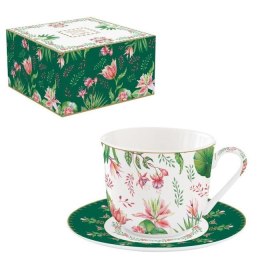 Ogród Botaniczny - Filiżanka Porcelanowa ze Spodkiem w Ozdobnym Pudełku 370 ml