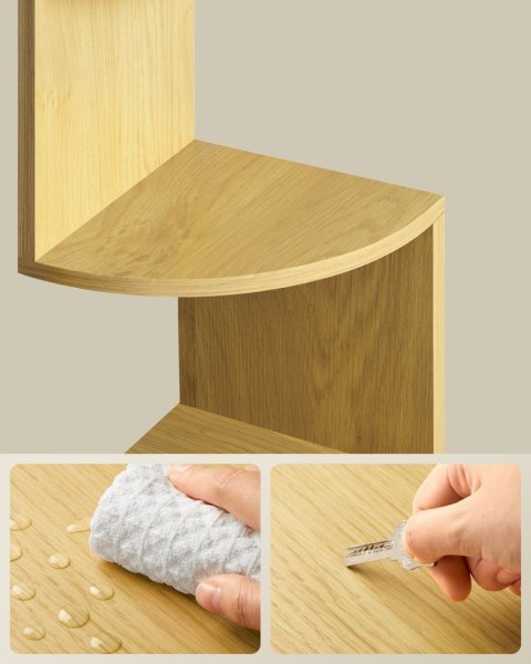 Półka wisząca narożna z 5 półkami