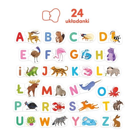 Puzzle do pary - Literki