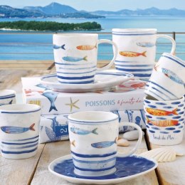 Ryby w Morskiej Głębinie - Filiżanka Porcelanowa ze Spodkiem w Ozdobnym Pudełku 250 ml